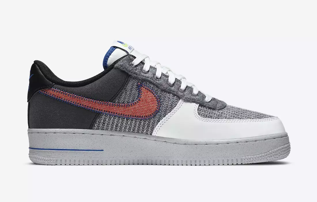 Nike Air Force 1 Low Wit Sport Rood Grijs Electric Groen CU5625-122 Releasedatum