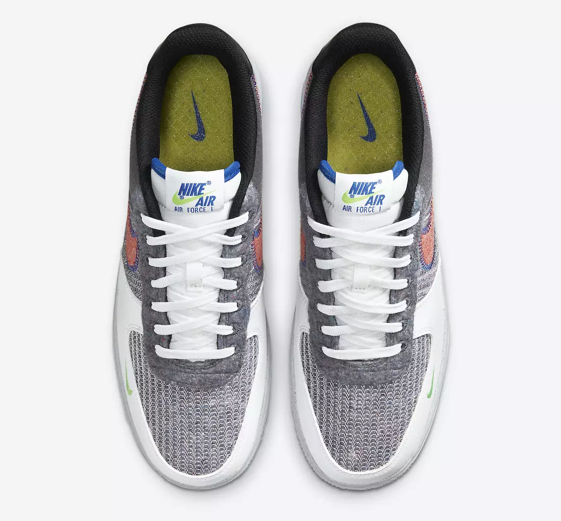 Date de sortie de la Nike Air Force 1 Low Blanche Sport Rouge Grise Electric Green CU5625-122