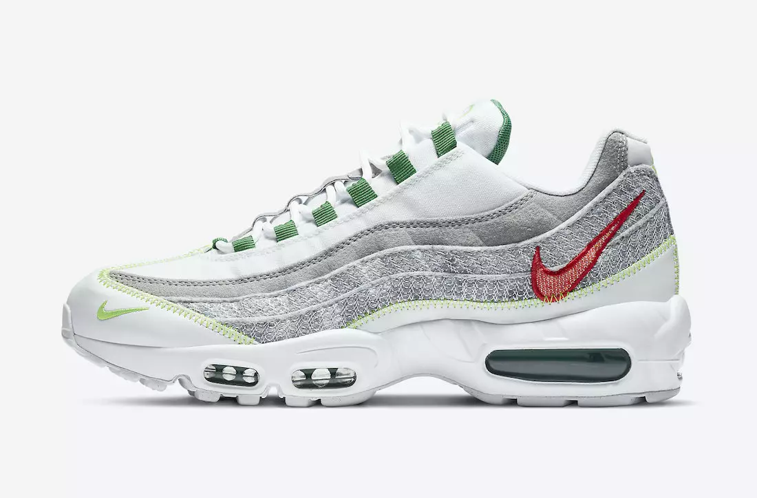 Nike Air Max 95 NRG fehér klasszikus zöld elektromos zöld CU5517-100 Megjelenés dátuma