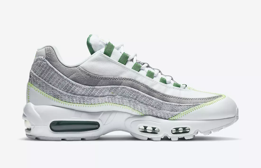 Nike Air Max 95 NRG Цагаан Сонгодог ногоон цахилгаан ногоон CU5517-100 худалдаанд гарсан огноо