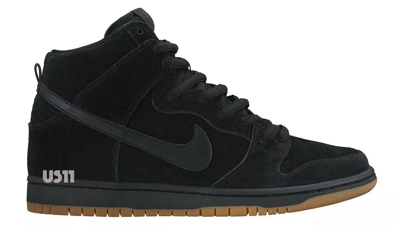 Nike SB Dunk High შავი რეზინა