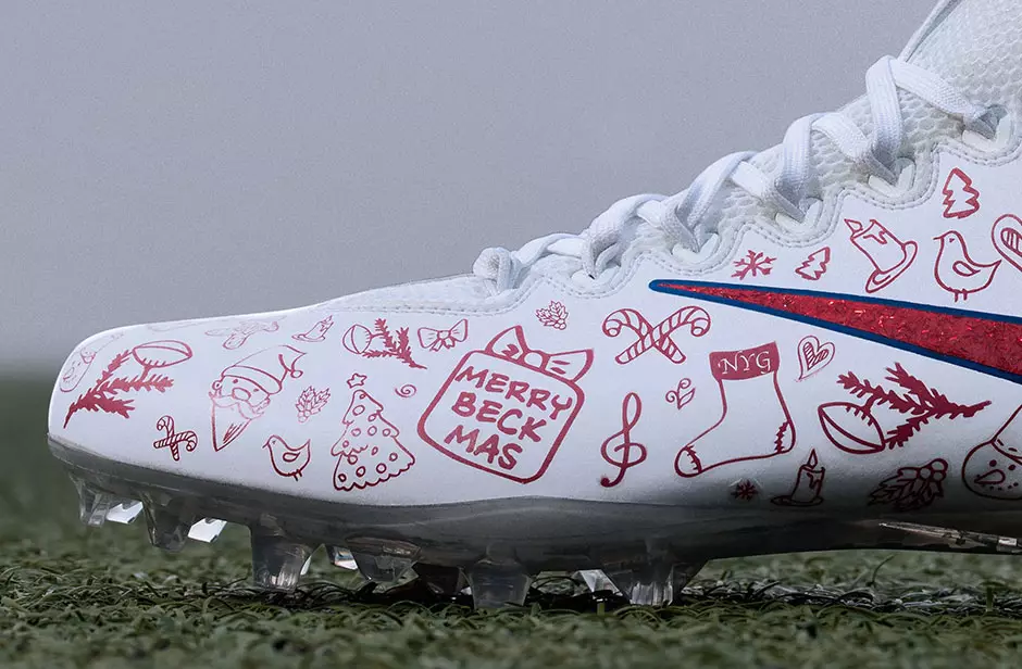 Odell Beckham Jr Nike Vapor Untouchable Christmas PE cleat