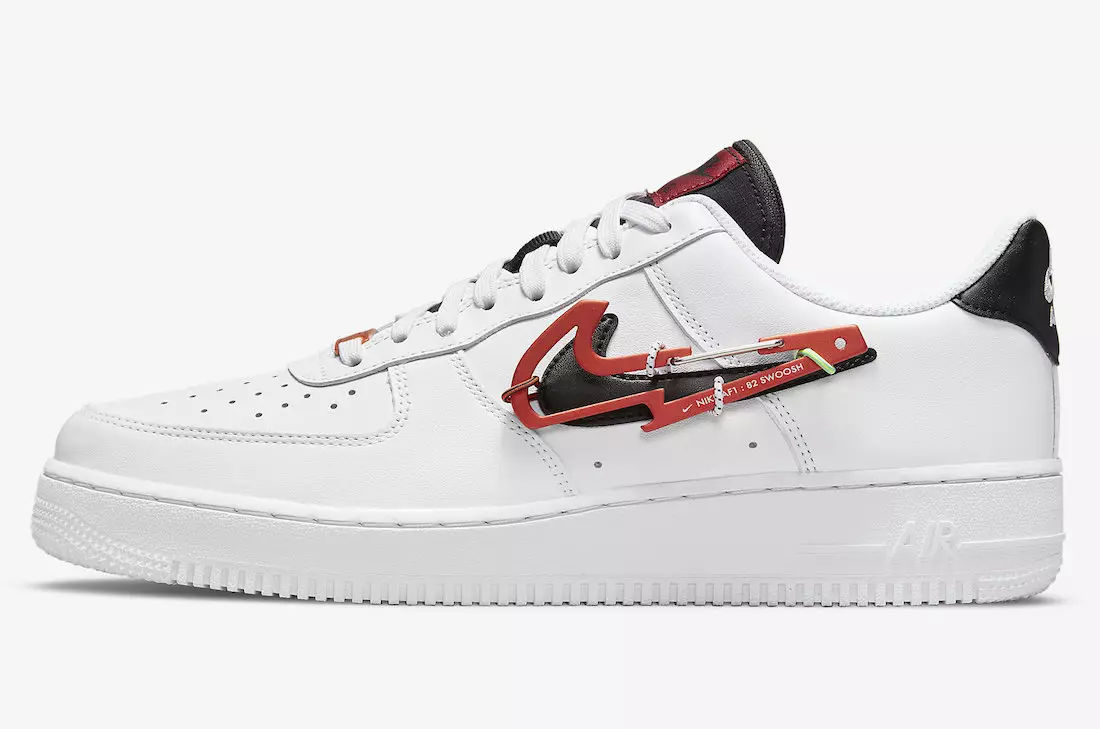 Nike Air Force 1 mosquetão baixo Swoosh DH7579-100 Data de lançamento