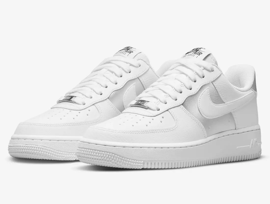 Nike Air Force 1 branco baixo prata metálico DD8959-104 Data de lançamento