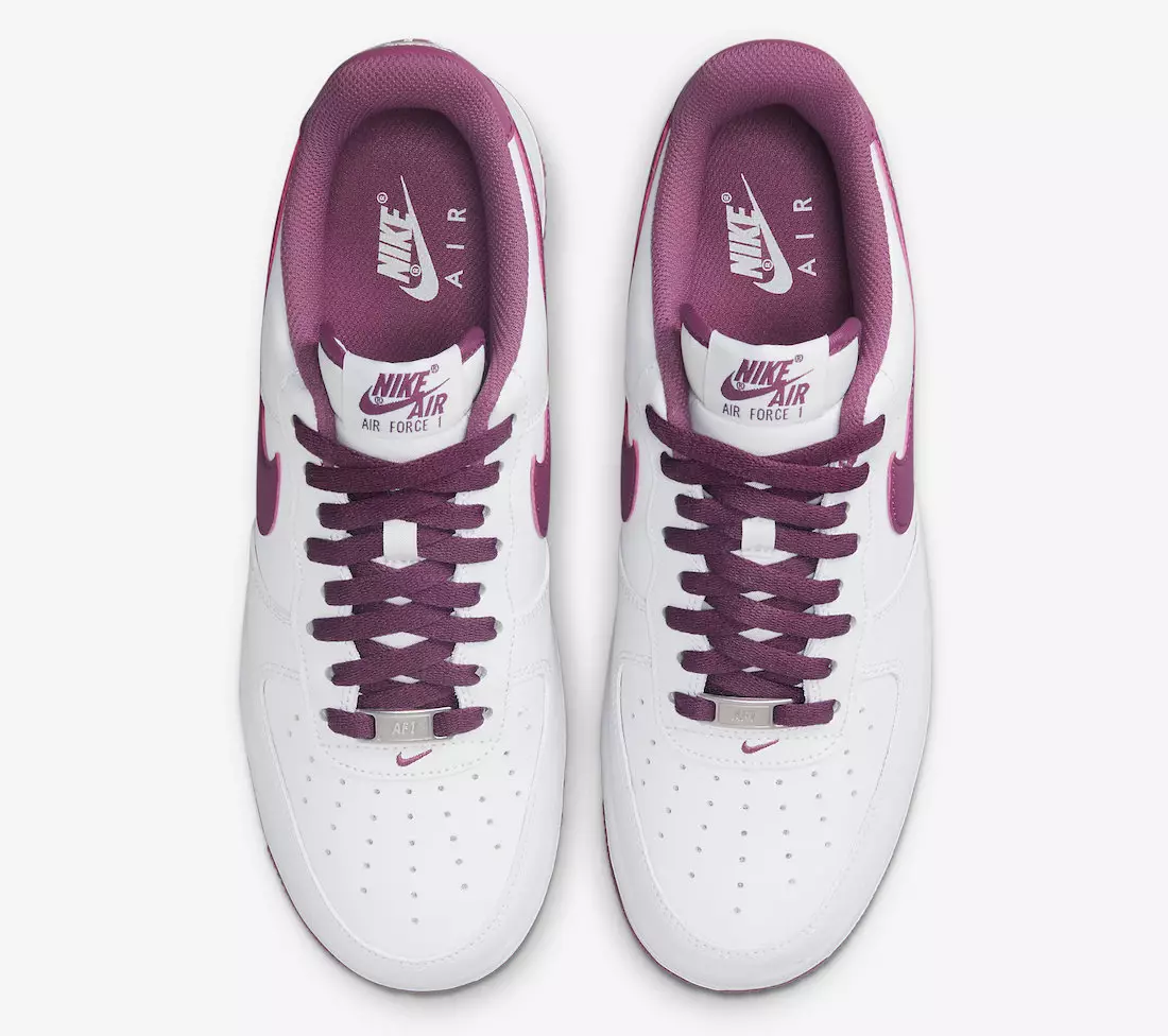 Nike Air Force 1 vājā apgaismojumā Bordeaux DH7561-101 izlaišanas datums