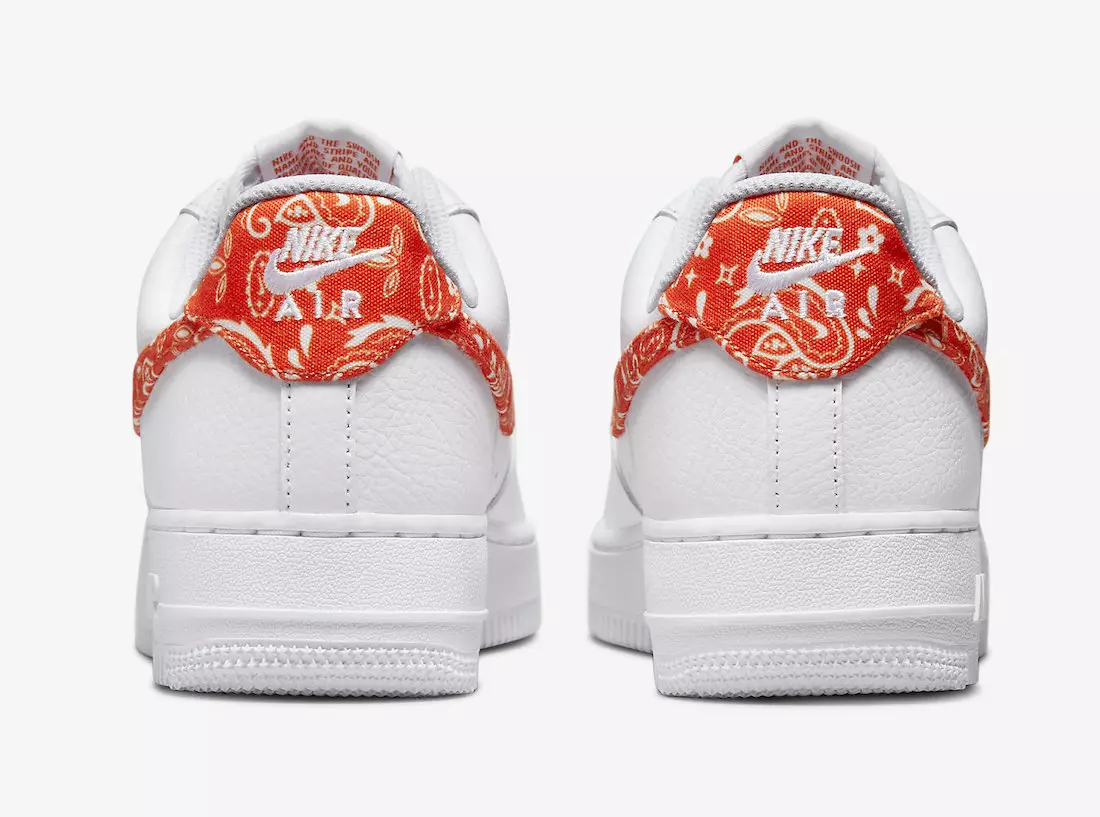 Ημερομηνία κυκλοφορίας Nike Air Force 1 Low Orange Paisley DJ9942-102