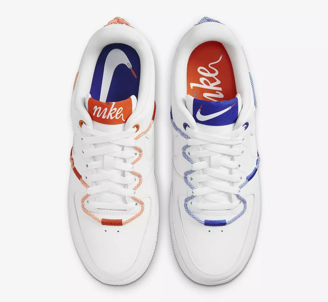 Nike Air Force 1 Low LX Biały Pomarańczowy Niebieski DH4408-100 Data premiery