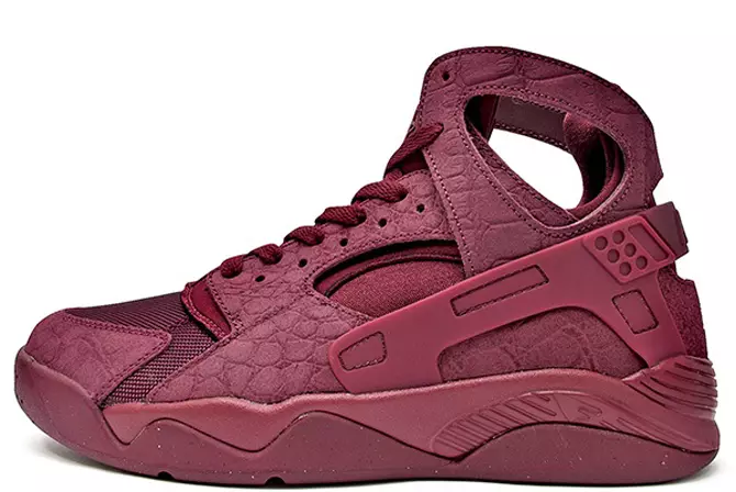 Nike Air Flight Huarache Croc Suede အနက်ရောင် အနီရောင်