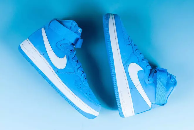 Nike Air Force 1 High Retro University Baby Blu Bianche