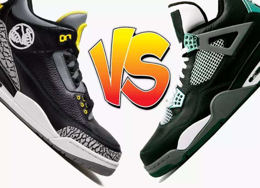 Ավելի լավ Oregon Ducks PE. Air Jordan 3 կամ Air Jordan 4 5975_1