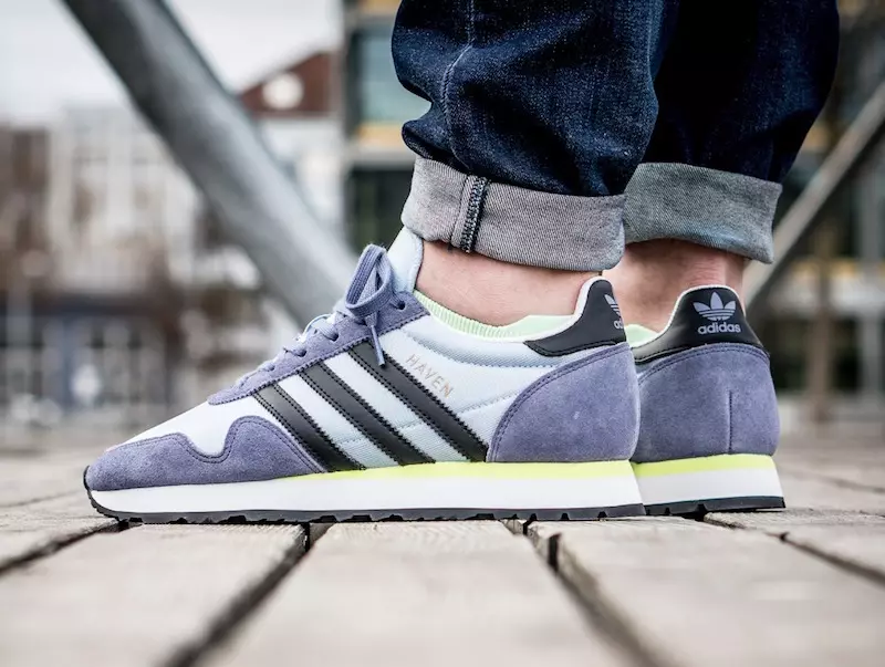 adidas Haven Easy Blue Core Sort Solar Gul