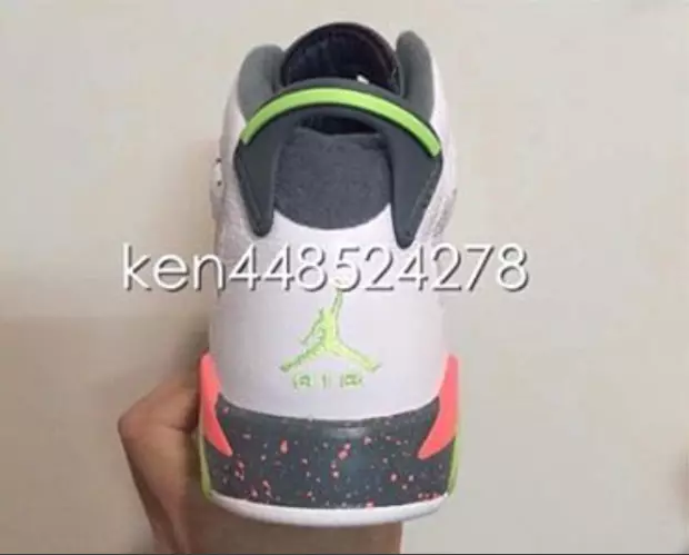 Air Jordan 6 GS ақ жасыл инфрақызыл манго