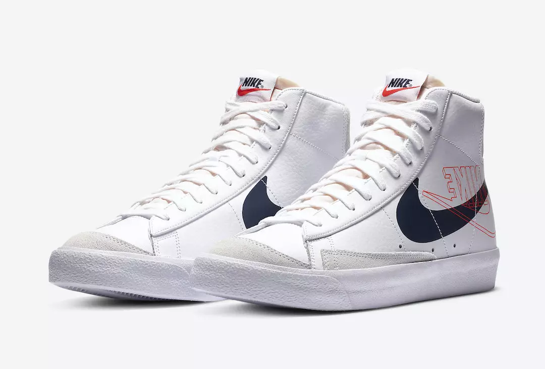 Nike Blazer Mid Reverse Logo White DA4651-100 გამოშვების თარიღი