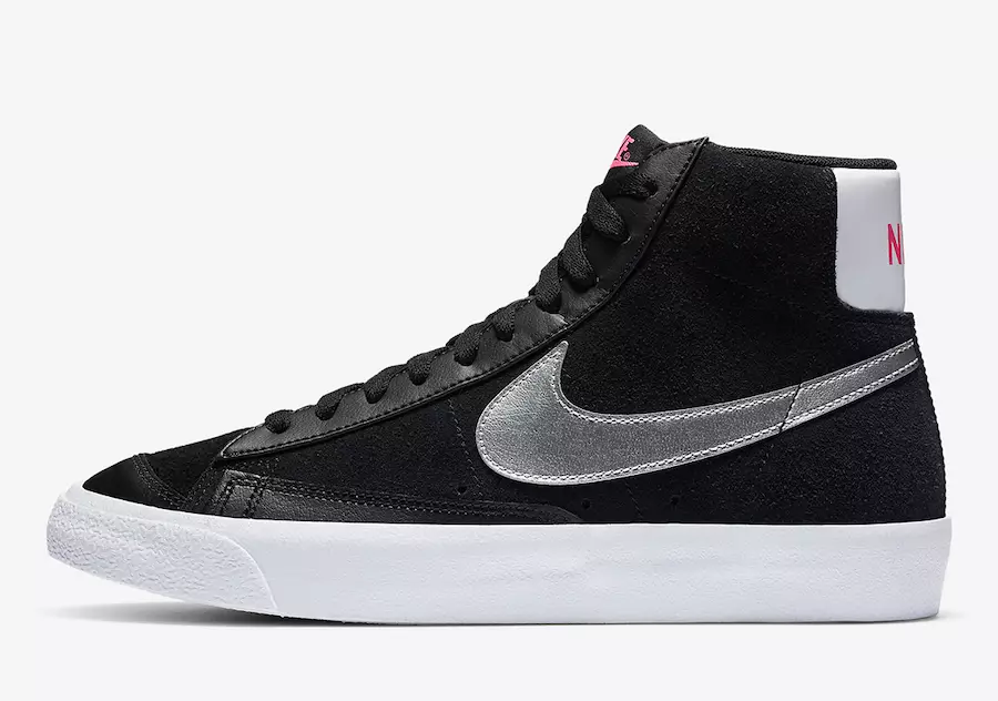 Nike Blazer Mëtt Vintage 77 Black Silver Pink DA4283-001 Release Datum