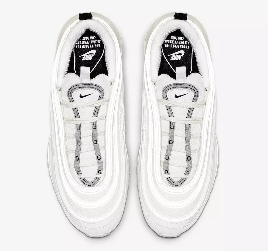 Nike Air Max 97 White Black Silver 921733-103 Datum izdavanja