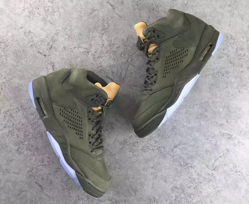 Data di rilascio di Air Jordan 5 Premium Green Tan