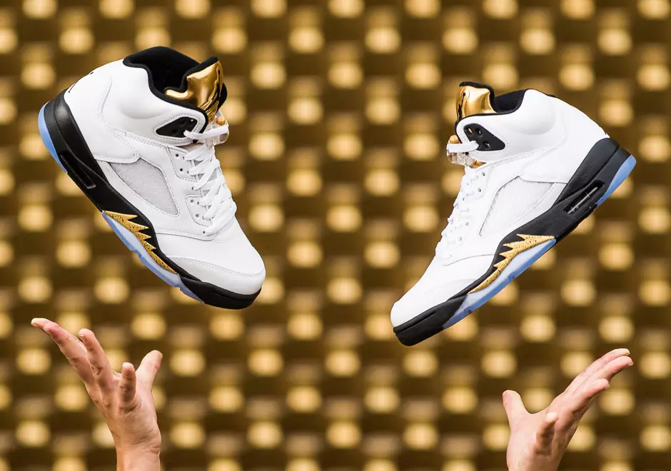 Air Jordan 5 Metallic Gold Tongue Olimpinės žaidynės