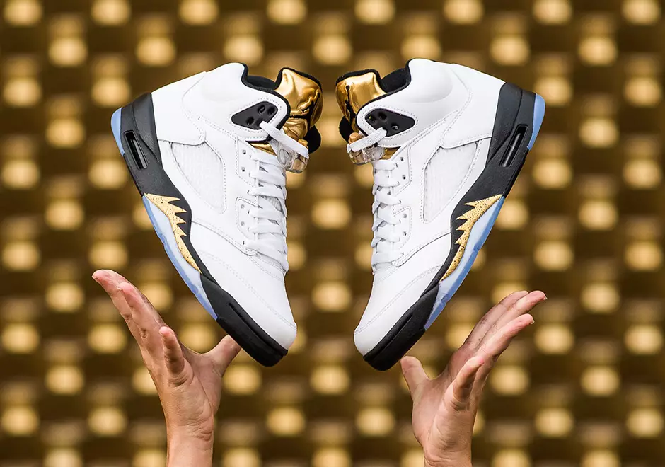 Air Jordan 5 Metallic Gold Tongue Olimpia