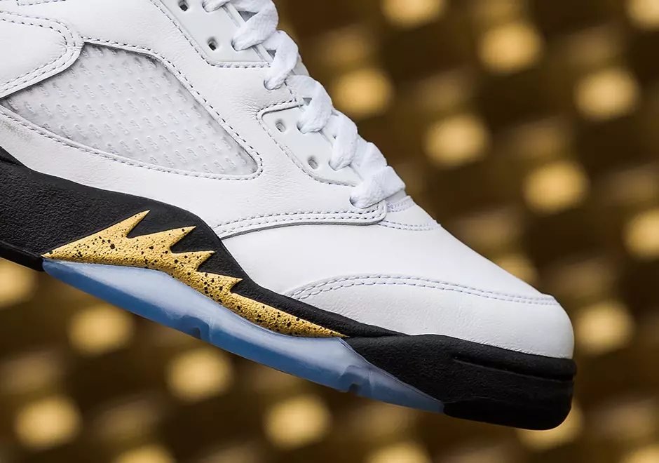 Olympijské hry Air Jordan 5 s kovovým zlatým jazykem