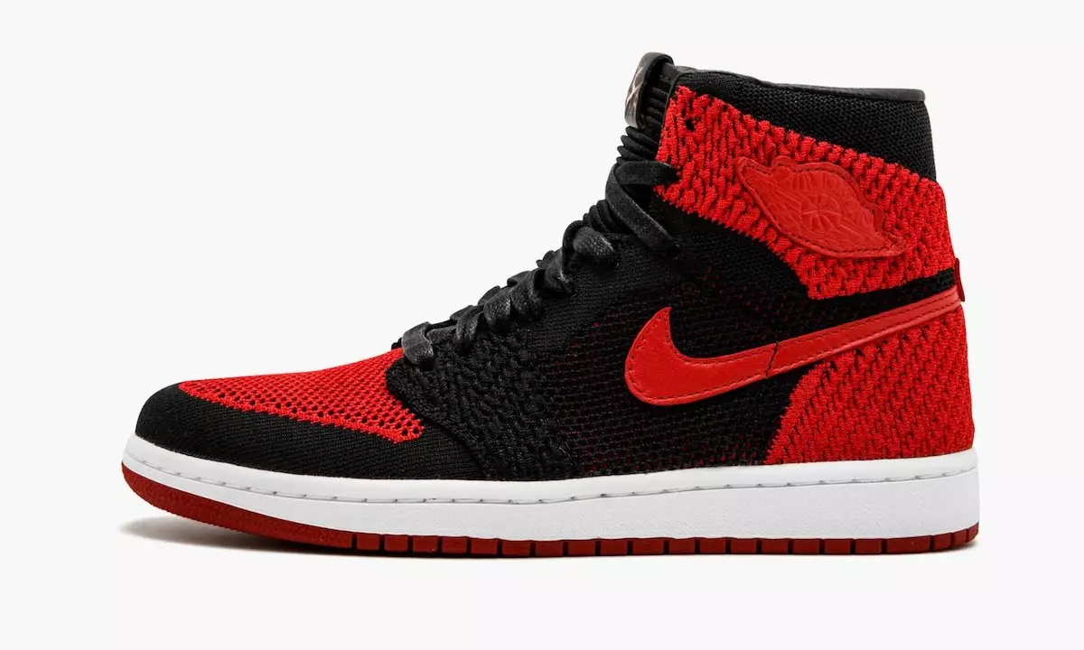 تاریخ انتشار Air Jordan 1 Flyknit Bred ممنوع 919704-001