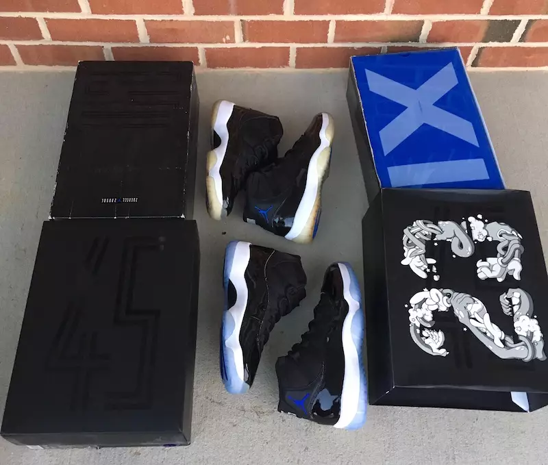 Sammenligning af Air Jordan 11 Space Jam 2009 VS 2016