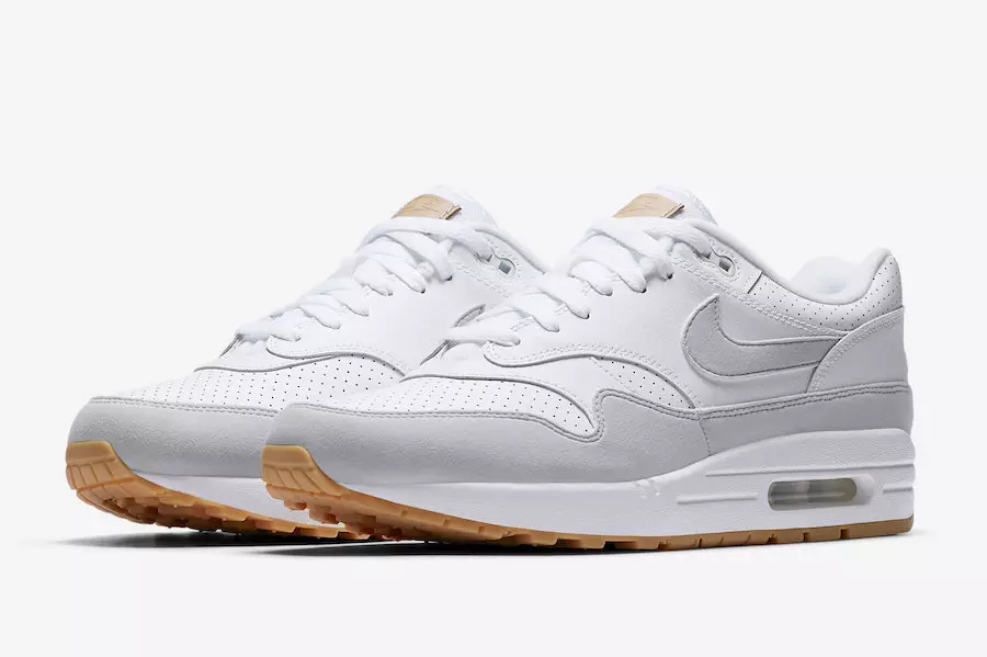 Nike Air Max 1 με White Perf και Gum Yellow σόλες
