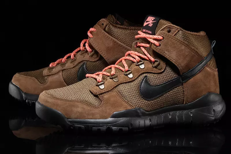 Nike SB Dunk High Boot مشکی نظامی قهوه ای