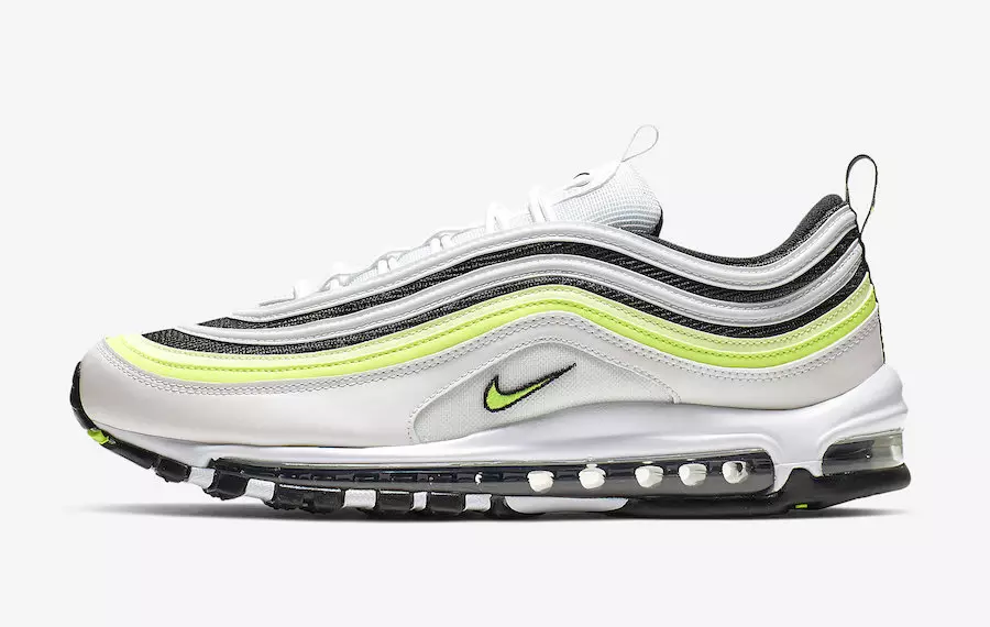 Nike Air Max 97 fehér fekete Volt AQ4126-101 Megjelenés dátuma