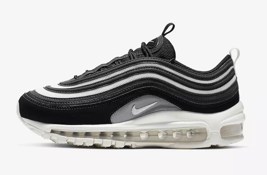 Nike Air Max 97 E zezë me ngjyrë platini të bardhë 921733-017 Data e publikimit