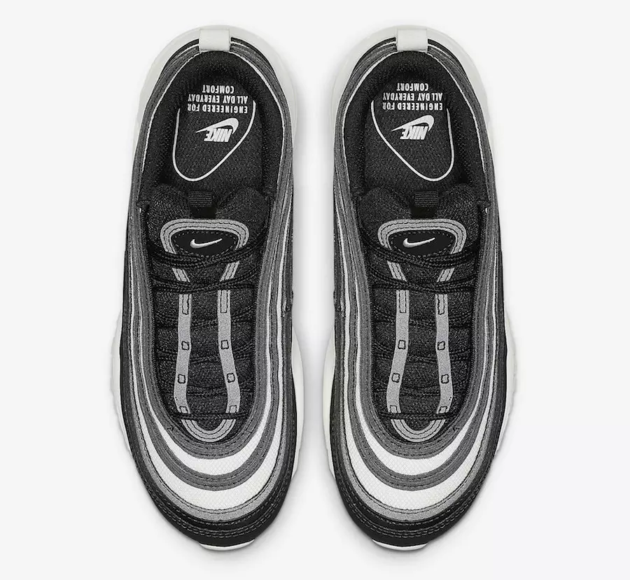 Nike Air Max 97 שווארצע פּלאַטינום טינט ווייסע 921733-017 מעלדונג טאָג