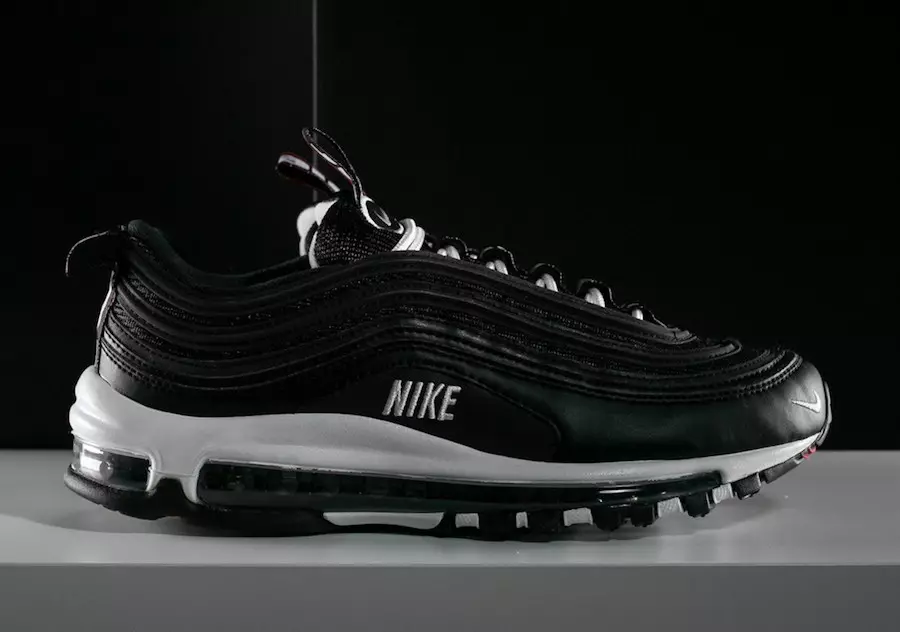 Nike Air Max 97 Premium Overbranding Svart Hvit Varsity Rød Utgivelsesdato