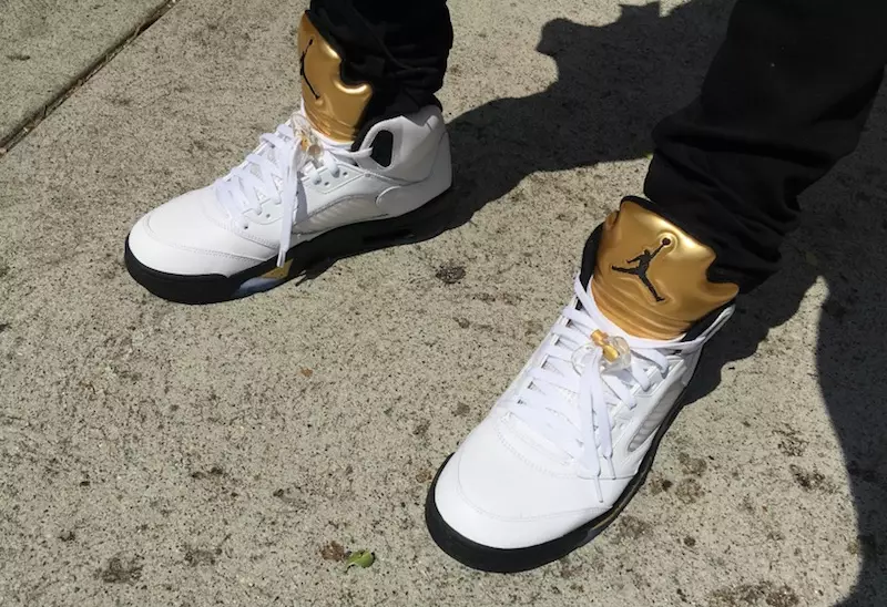 Goldmedail Air Jordan 5 Olympesch