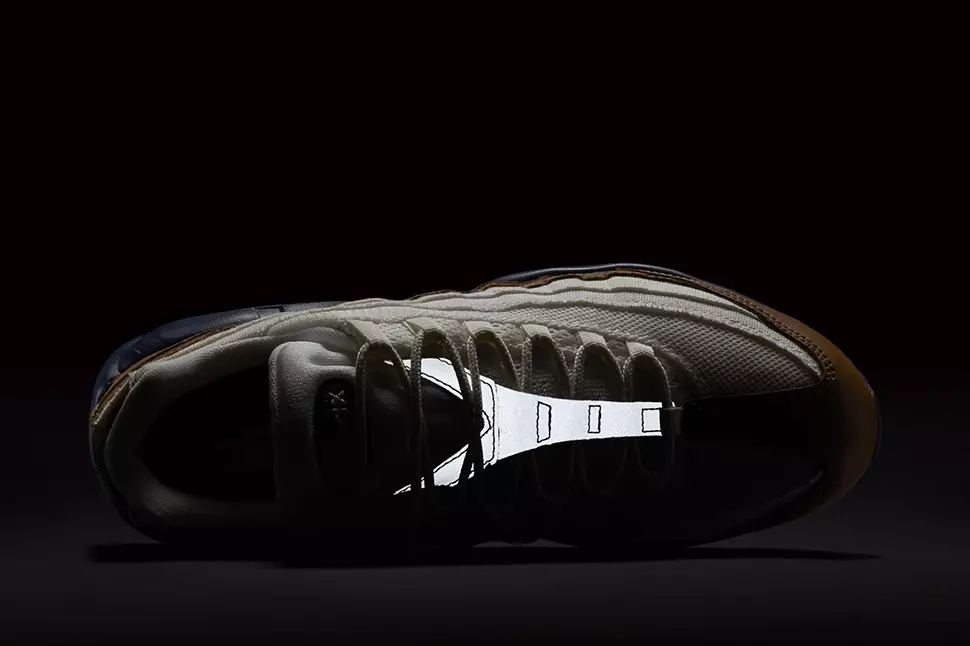 Nike Air Max 95 Белая парусиновая коричневая кожа