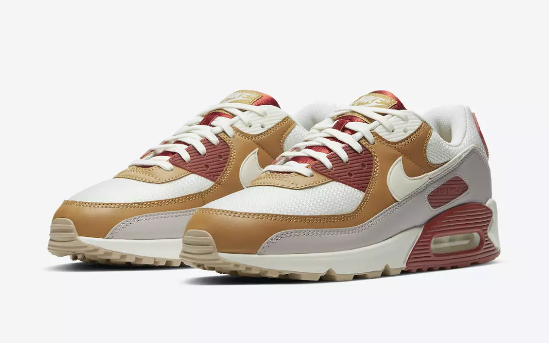 Nike Air Max 90 גראָב מאַראַנץ CV8839-800 מעלדונג טאָג