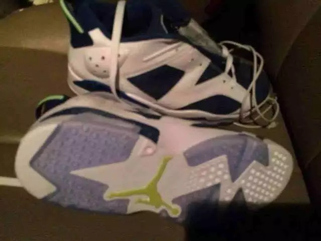 Air Jordan 6 Бага Сүнстэй Ногоон тэмдэг Цэнхэр