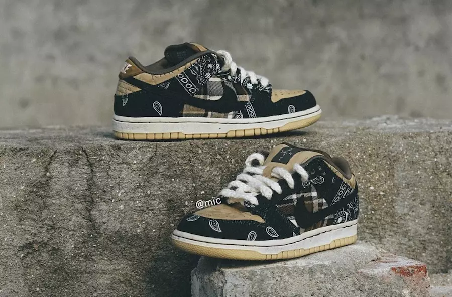 Трэвіс Скот Nike SB Dunk Нізкая цана на дату выпуску