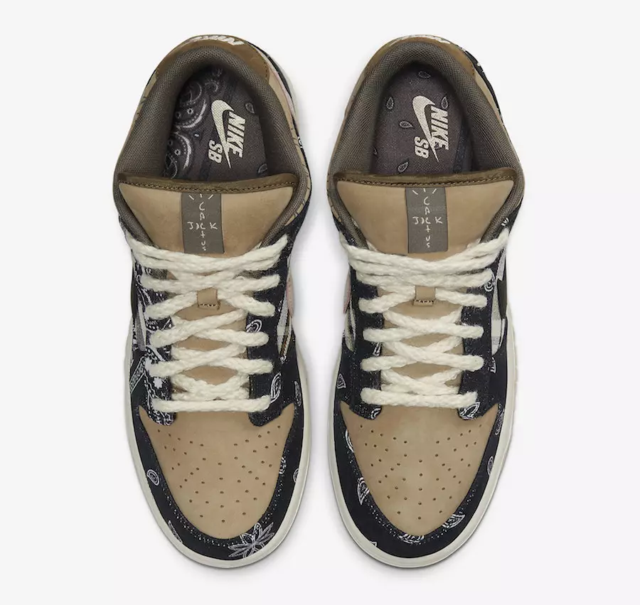 Travis Scott Nike SB Dunk Low CT5053-001 გამოშვების თარიღი ფასი