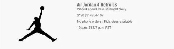 Nike Air Jordan 4 Columbia jaemüük