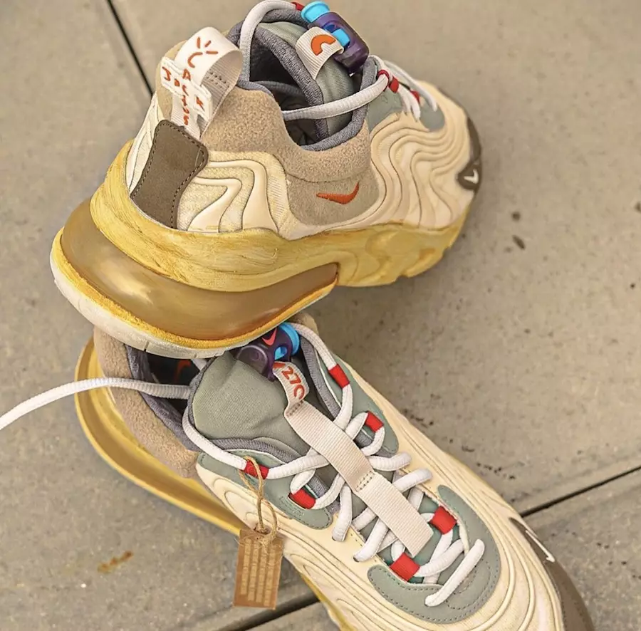 Travis Scott Nike Air Max 270 React CT2864-200 תמחור תאריך יציאה