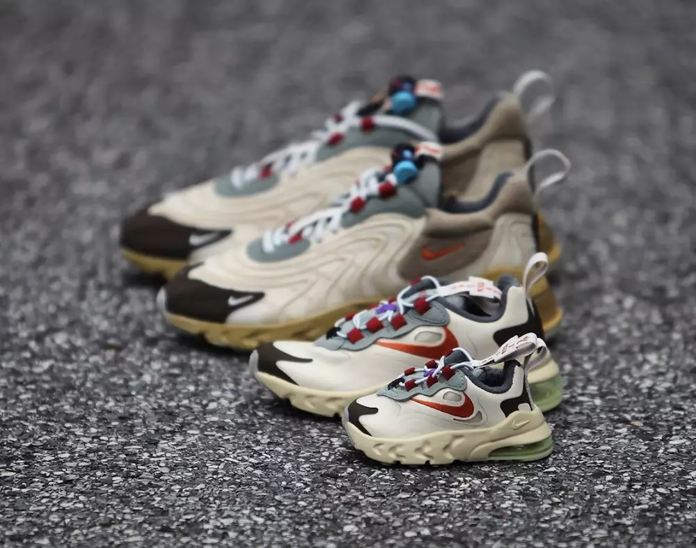 Travis Scott Nike Air Max 270 React кактусын мөрний гэр бүлийн хэмжээ