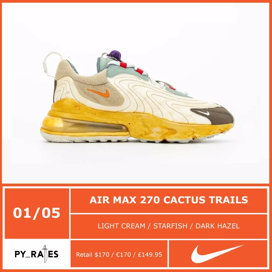 Travis Scott Nike Air Max 270 Cactus Trails תאריך שחרור