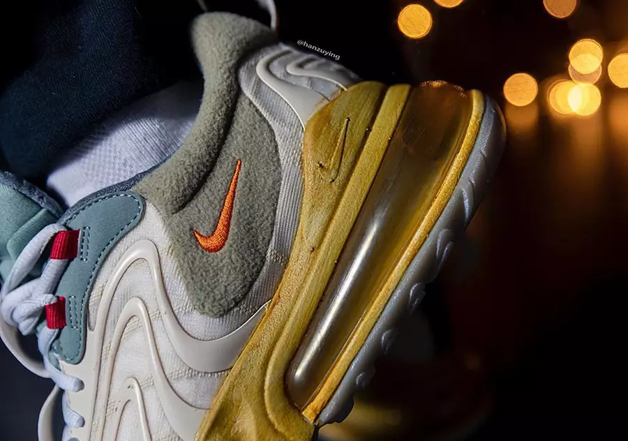 Travis Scott Nike Air Max 270 React CT2864-200 Útgáfudagur á fótum