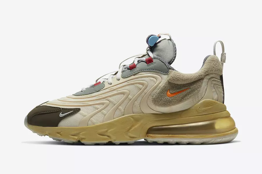 Travis Scott Nike Air Max 270 React Cactus Trails CT2864-200 გამოშვების თარიღი