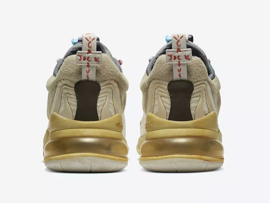 تاریخ انتشار Travis Scott Nike Air Max 270 React Cactus Trails CT2864-200