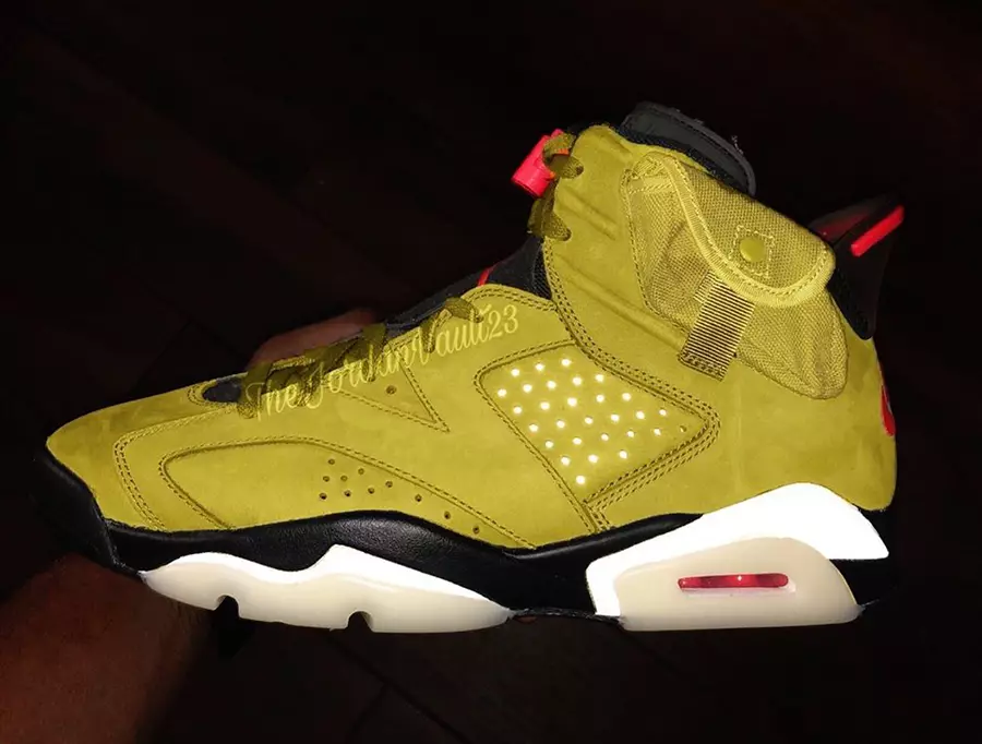 Travis Scott Air Jordan 6 Yellow Cactus Jack näidise väljalaskekuupäev