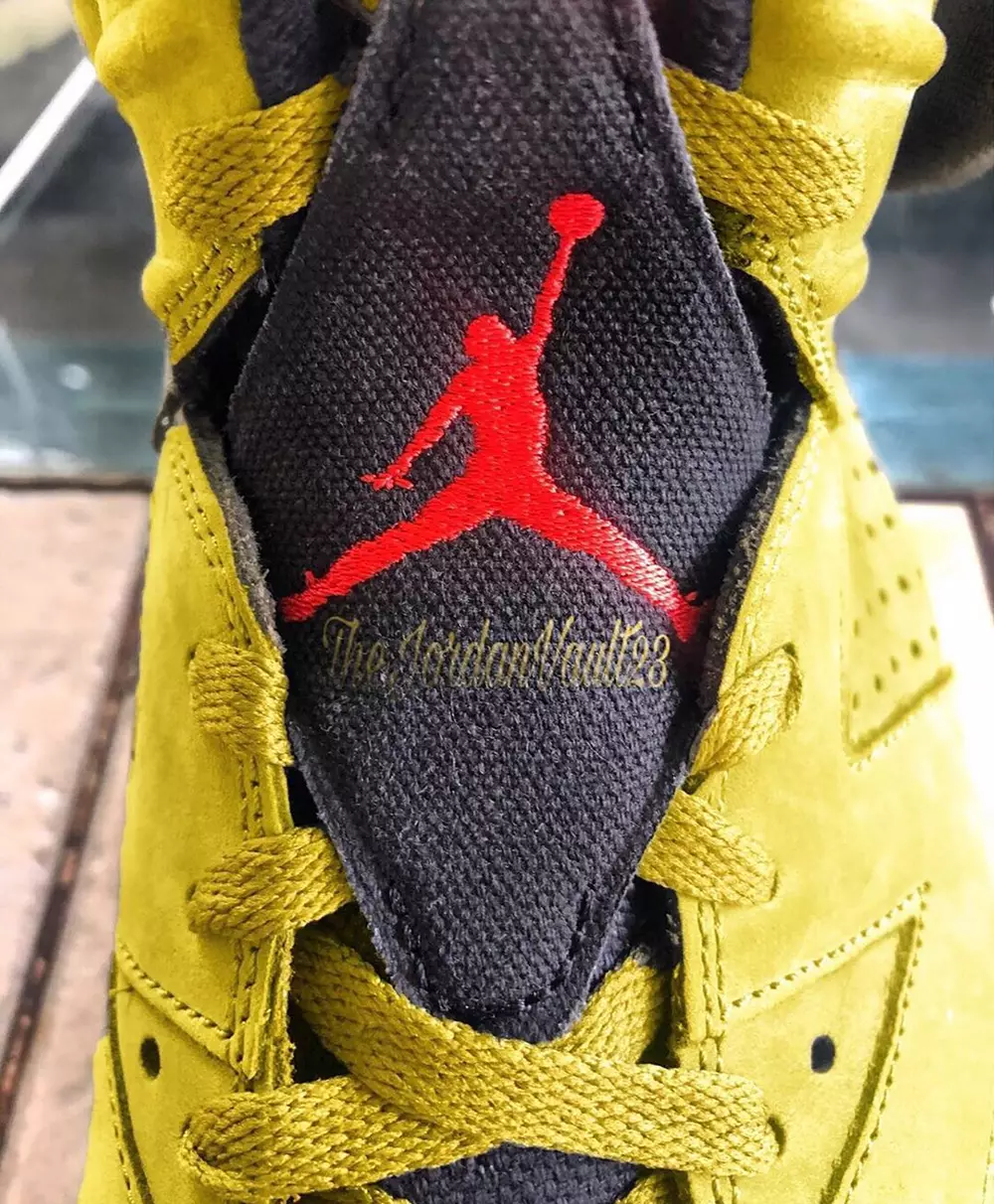 Travis Scott Air Jordan 6 Yellow Cactus Jack Datum vydání vzorku