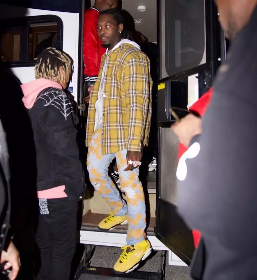 Offset amarelo Travis Scott Air Jordan 6 informações de lançamento