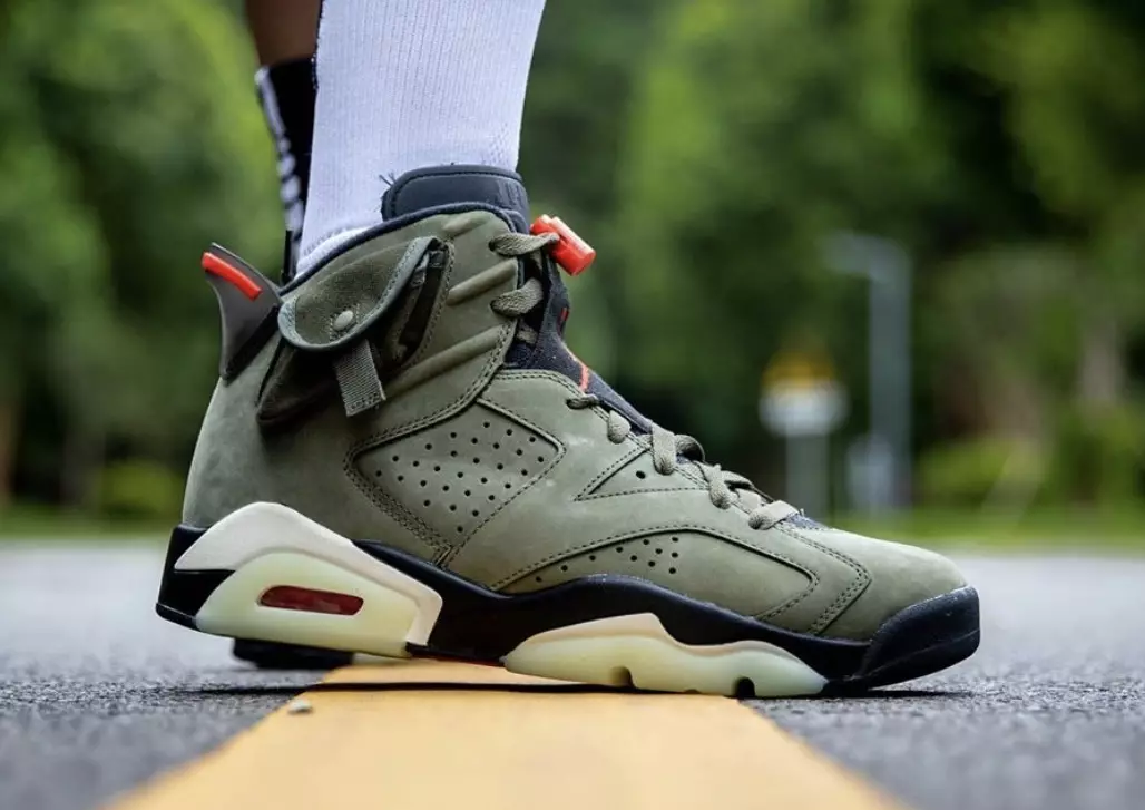 Travis Scott Air Jordan 6 2019 On-Feet Data di rilascio CN1084-200