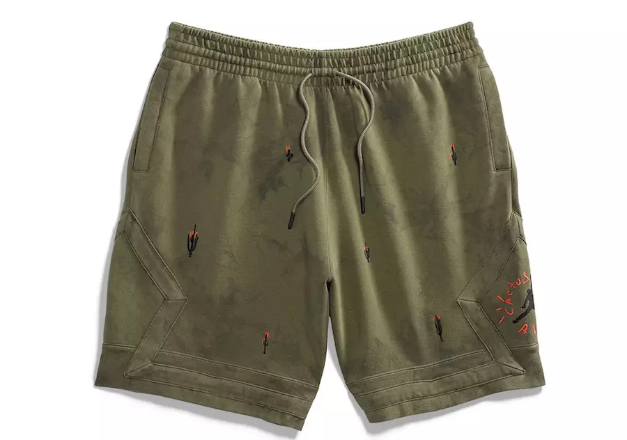 Travis Scott Air Jordan Washed Suede Short Olive