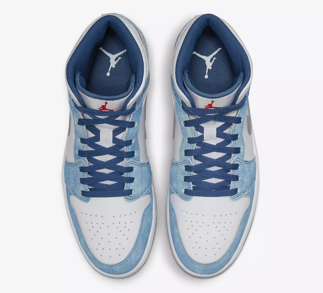 Air Jordan 1 srednje plava bijela crvena DN3706-401 Datum izlaska